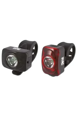WAG Kit Luce Anteriore + Posteriore City, Led da 1 Watt, Ricarica Tramite USB Ultima Occasione